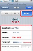 WLAN Konfiguration IPHONE 2.0 Bild 11