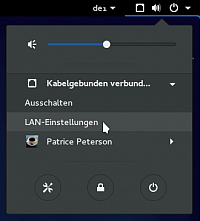 Mouse pointer on "LAN settings"