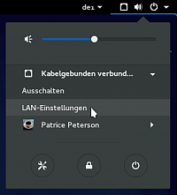 Maus auf "LAN-Einstellungen"