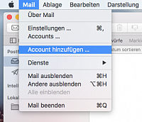 E-Mail-Konto in Mail einrichten - Account hinzufügen
