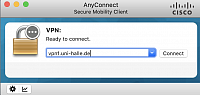 VPN Mac: Client Server-Adresse eingeben
