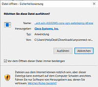 Start des Installers bestätigen