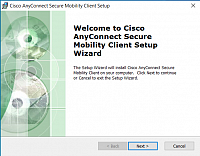 AnyConnect installer welcome page