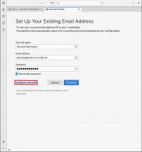E-Mail-Konto in Thunderbird einrichten - Dateneingabe