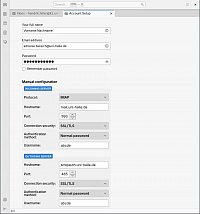 E-Mail-Konto in Thunderbird einrichten - Server-Einstellungen