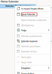 Reiterauswahl: Neuer Ordner